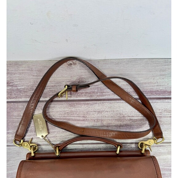 Vintage COACH Willis #9927 Brown Leather Crossbody HandBag Beautiful Condition - Picture 10 of 17